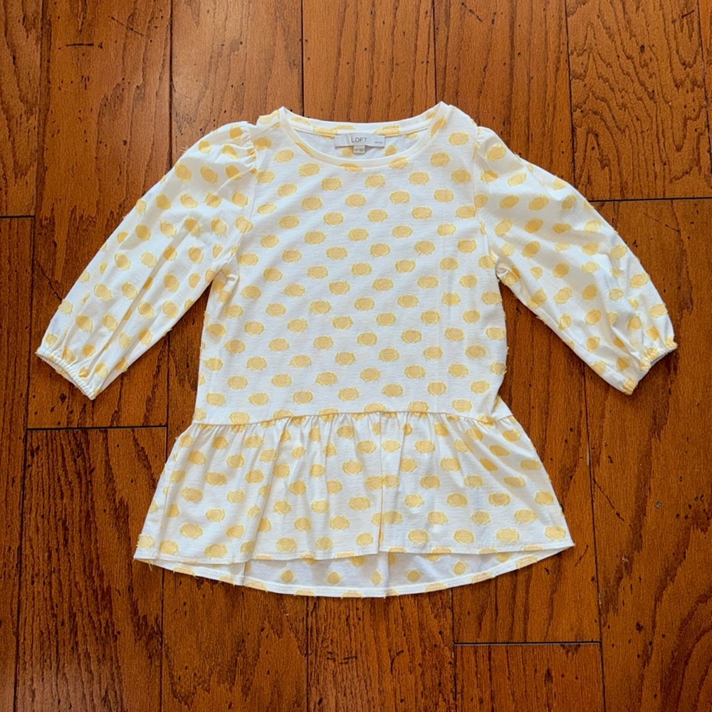 Adorable, XSP, Loft, peplum Tee- never worn!